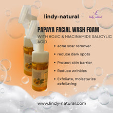 Load image into Gallery viewer, PAPAYA  FOAMING FACE WASH / WITH KOJIC ACID / SALICYLIC ACID

